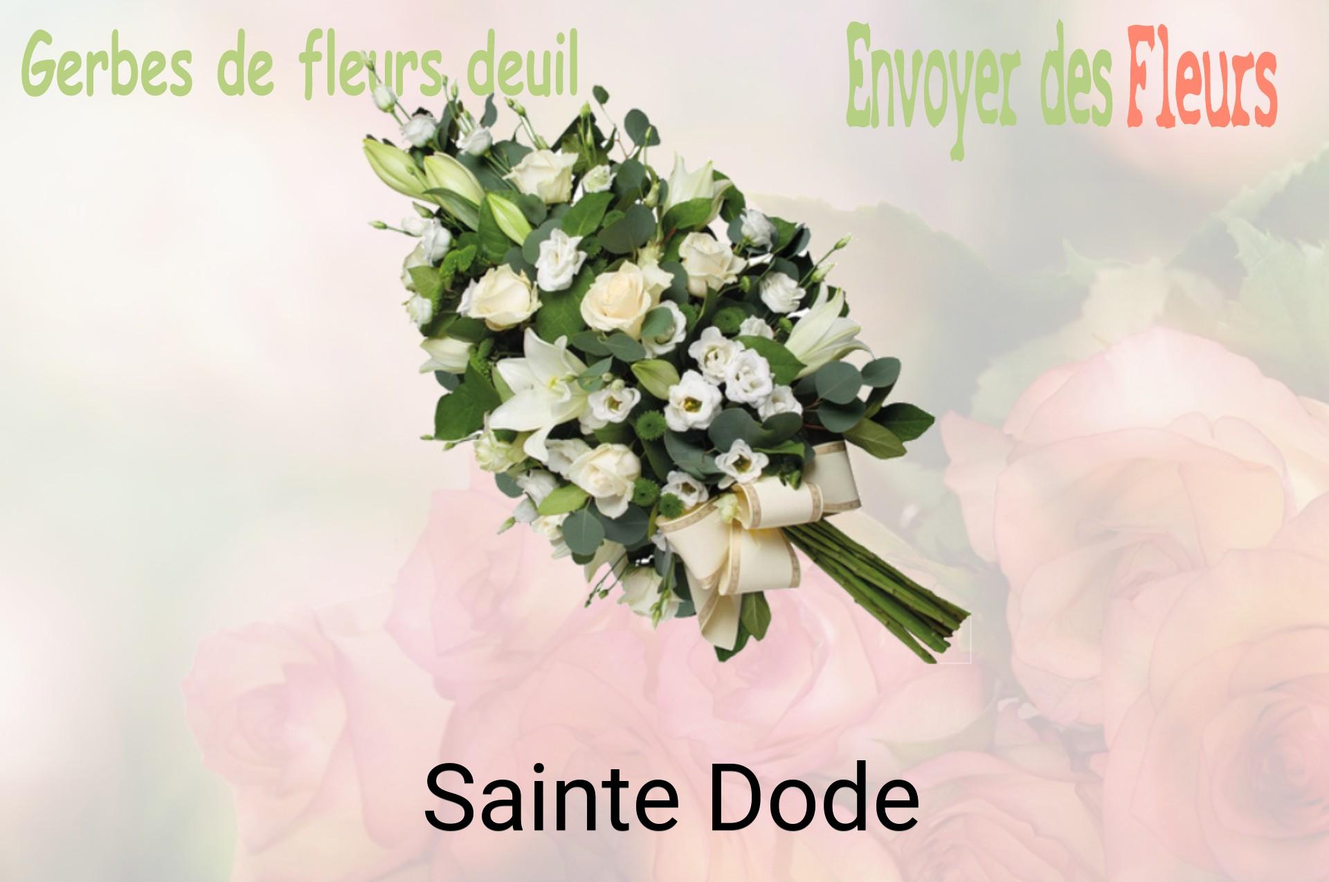 Gerbe de fleurs de deuil livrée à Sainte-Dode